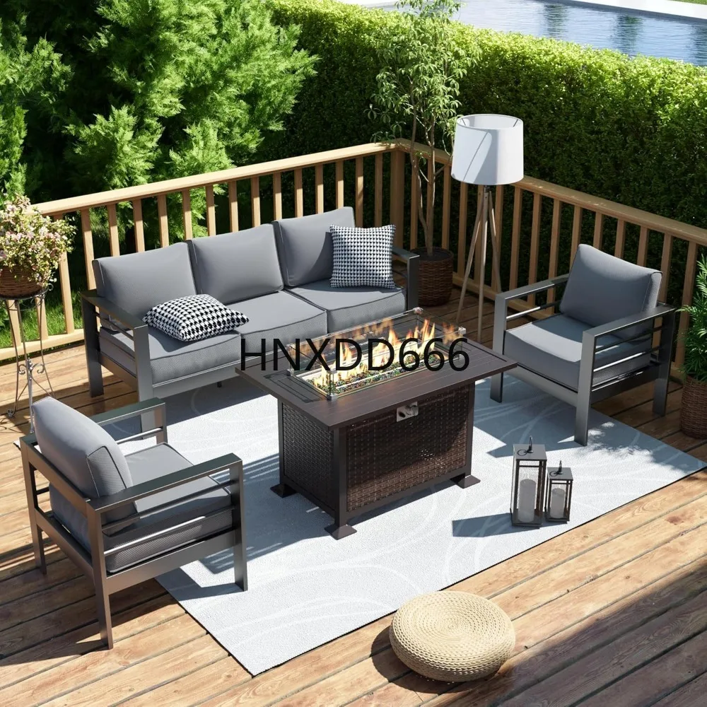 Outdoor Furniture Fire Pit Set - 파티오 가구 세트 (화덕 테이블 포함),