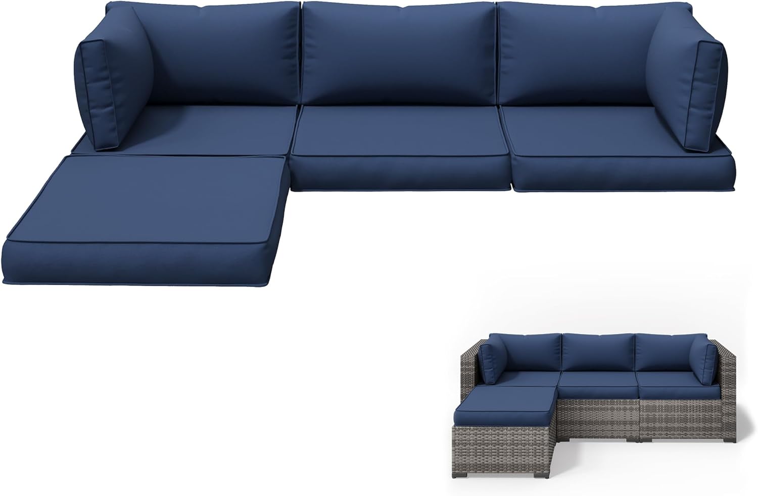 Outdoor Furniture Replacement Fabric - 야외 파티오 섹셔널 가구 교체용 쿠션,