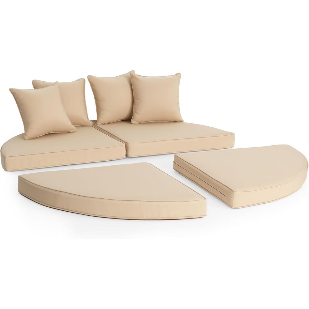 Outdoor Furniture Replacement Fabric - 66인치 야외 파티오 침대 원형 데이베드