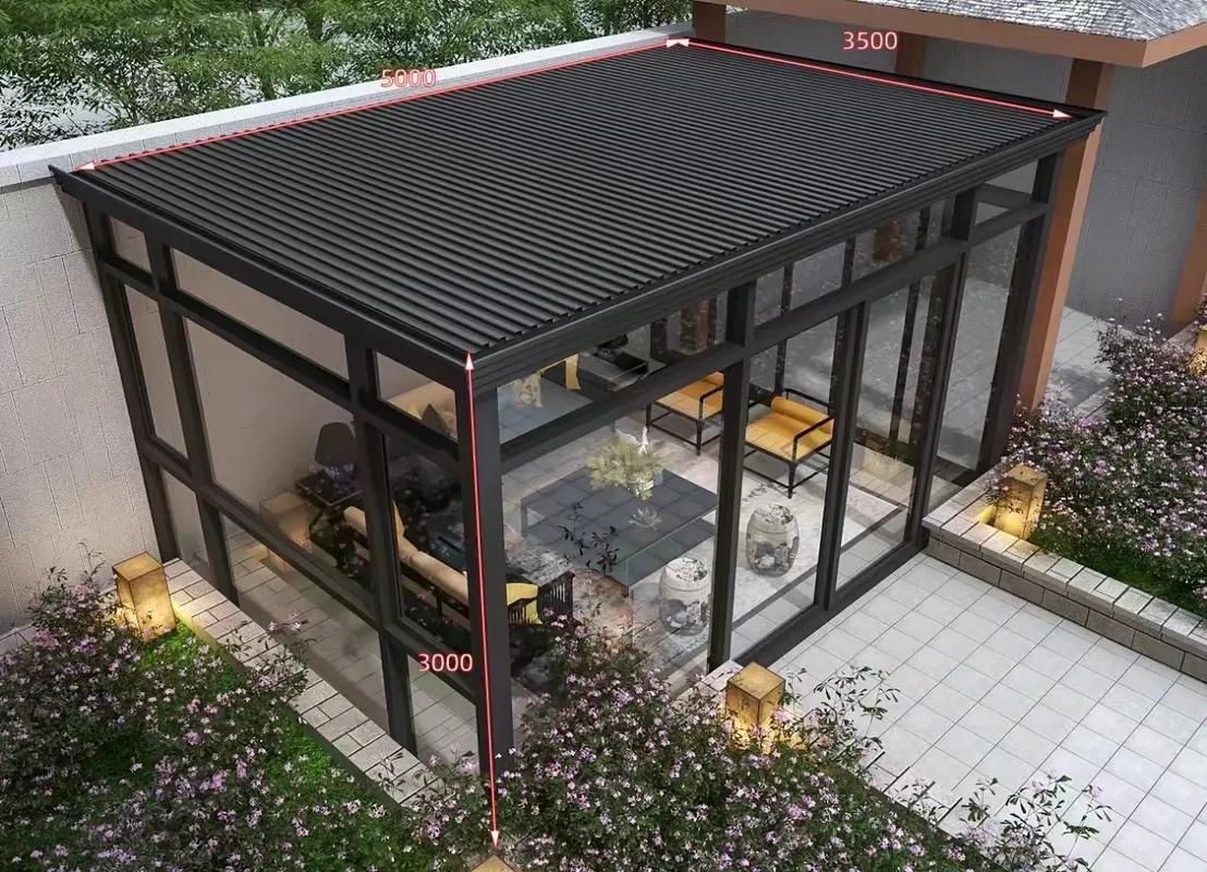 맞춤형 알루미늄 퍼걸라 독립형 이중 강화유리 선룸 여름 - Outdoor Furniture Aluminium 리뷰 및 가격