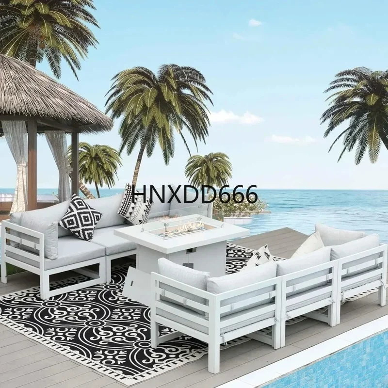 7피스 알루미늄 야외 파티오 대화 세트, 43인치 프로 - Outdoor Furniture Fire Pit Set 리뷰 및 가격