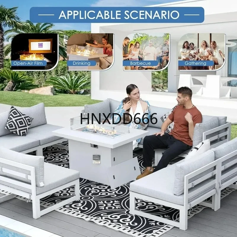 7피스 알루미늄 야외 파티오 대화 세트, 43인치 프로 - Outdoor Furniture Fire Pit Set 리뷰 및 가격