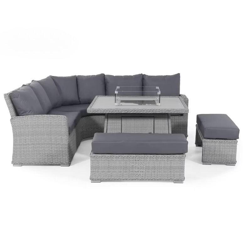 정원 파티오 소파 세트 방수 4피스 위커 올웨더 라운지 - Outdoor Furniture Fire Pit Set 리뷰 및 가격