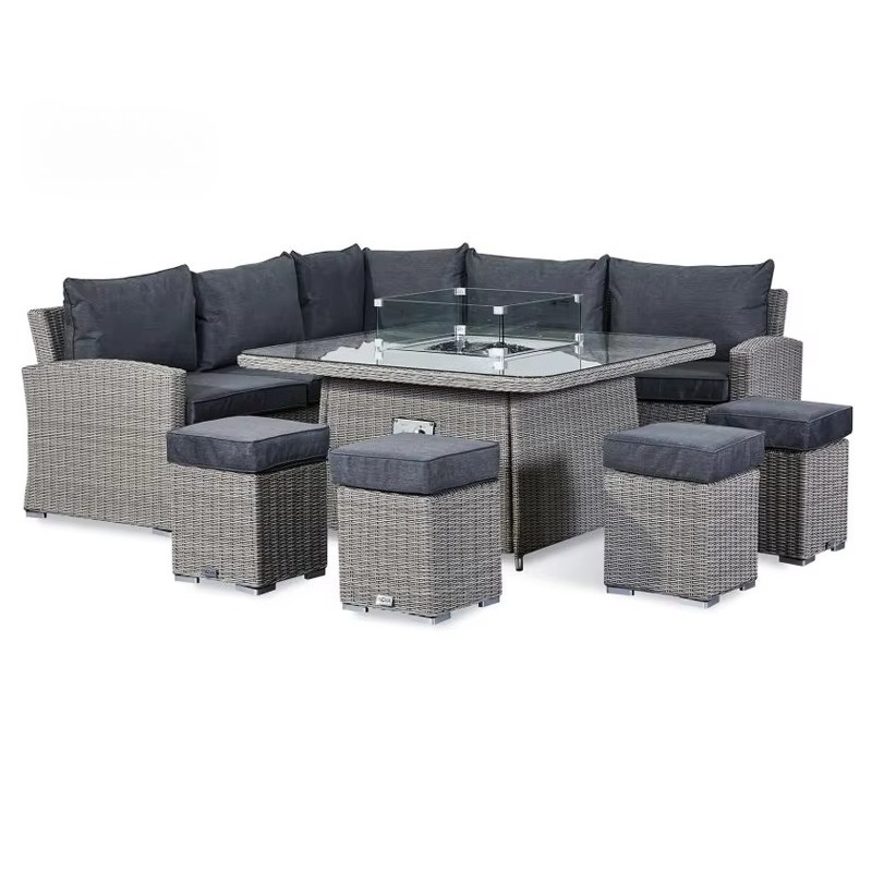 정원 파티오 소파 세트 방수 4피스 위커 올웨더 라운지 - Outdoor Furniture Fire Pit Set 리뷰 및 가격