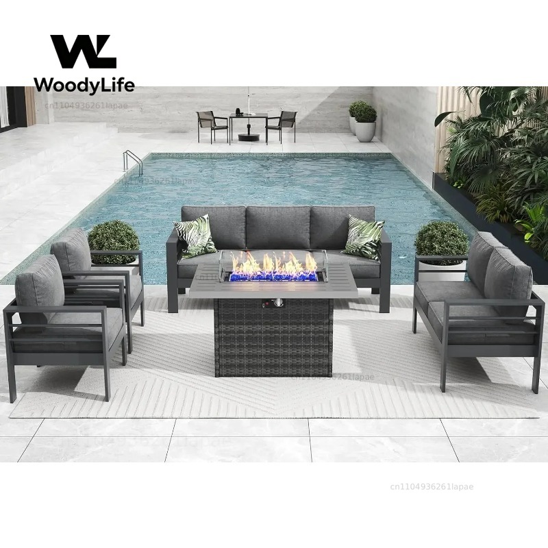 L5 모던 알루미늄 파티오 가구 세트 (화덕 테이블 포 - Outdoor Furniture Fire Pit Set 리뷰 및 가격