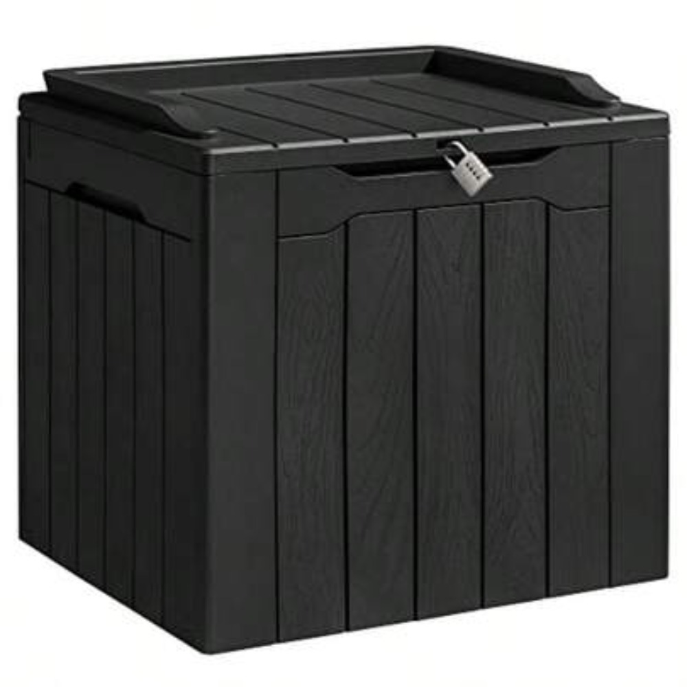 31갤런 레진 데크 박스 방수 야외 보관함 잠금 가능  - Outdoor Furniture Balcony 리뷰 및 가격