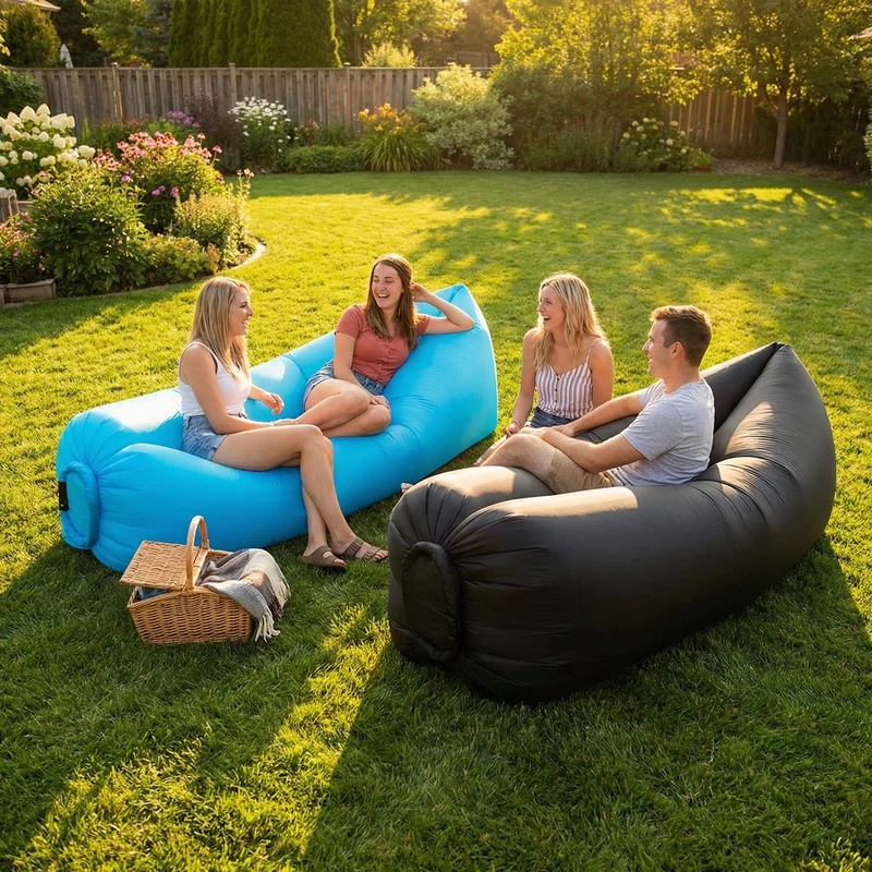 휴대용 에어 소파, 빠른 공기 주입 방수 라운저, 가벼 - Outdoor Furniture Nearby 리뷰 및 가격