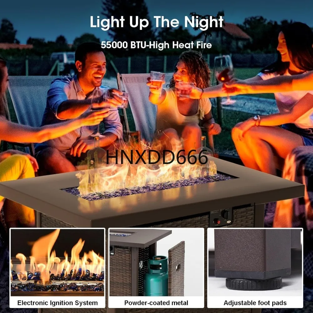 7피스 파티오 가구 세트 (화덕 테이블 포함) 야외 섹 - Outdoor Furniture Fire Pit Set 리뷰 및 가격