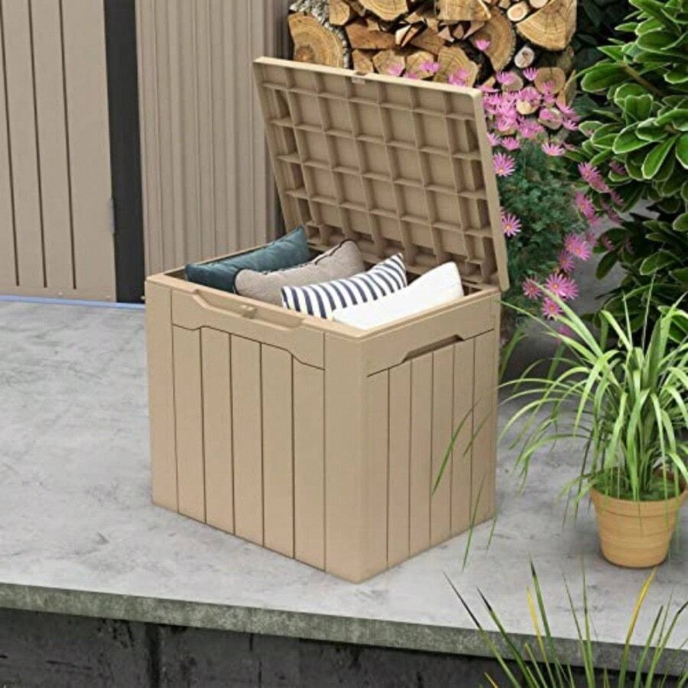 특대형 90갤런 레진 데크 박스, 야외용 보관함 - 파 - Outdoor Furniture Balcony 리뷰 및 가격