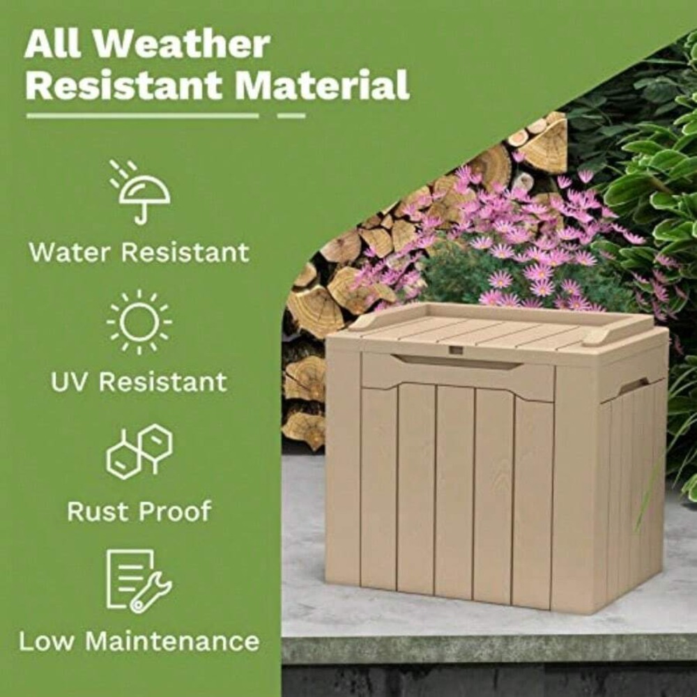 특대형 90갤런 레진 데크 박스, 야외용 보관함 - 파 - Outdoor Furniture Balcony 리뷰 및 가격