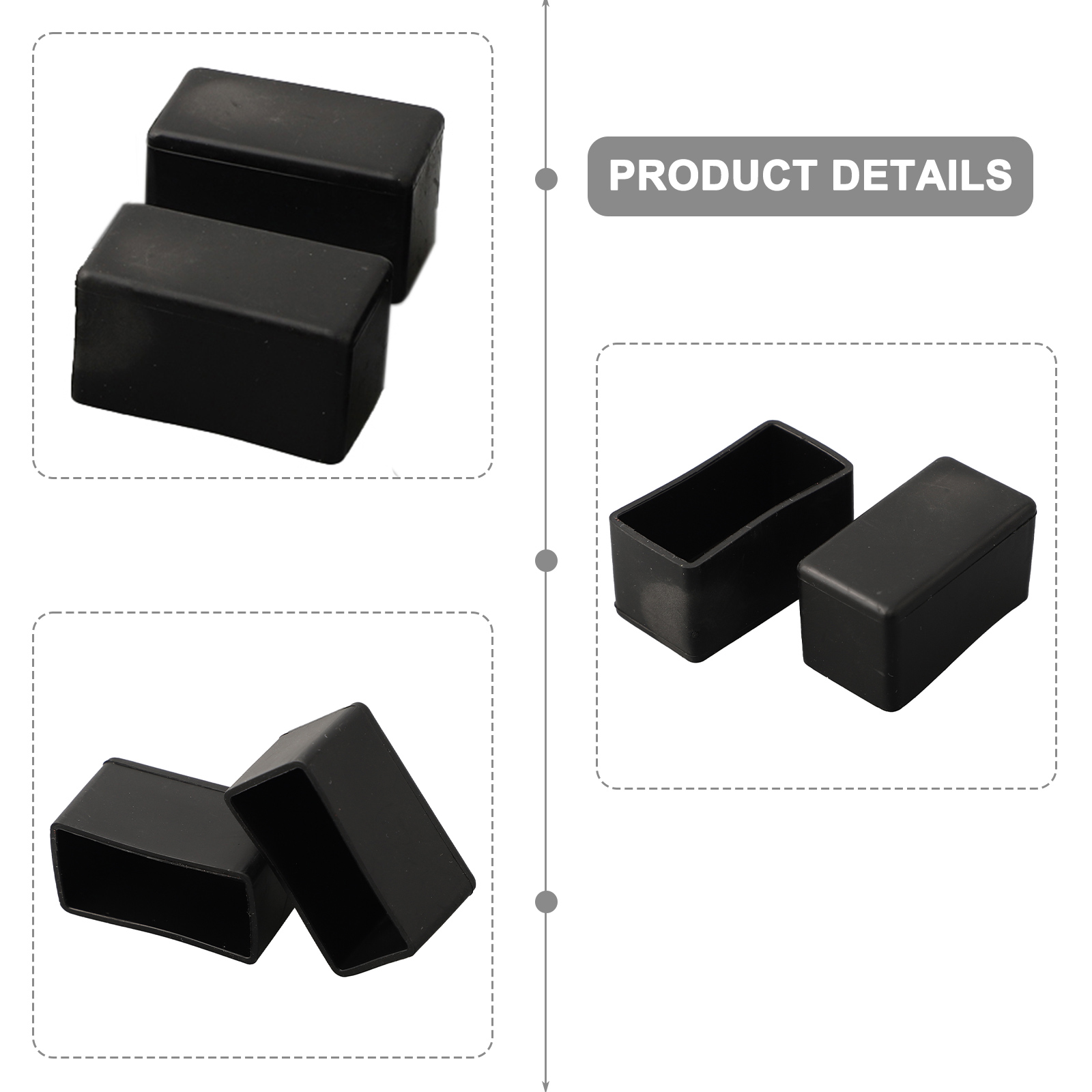 사각형 의자 다리 캡 고무 미끄럼 방지 테이블 발 커버 - Outdoor Furniture Leg Protectors 리뷰 및 가격