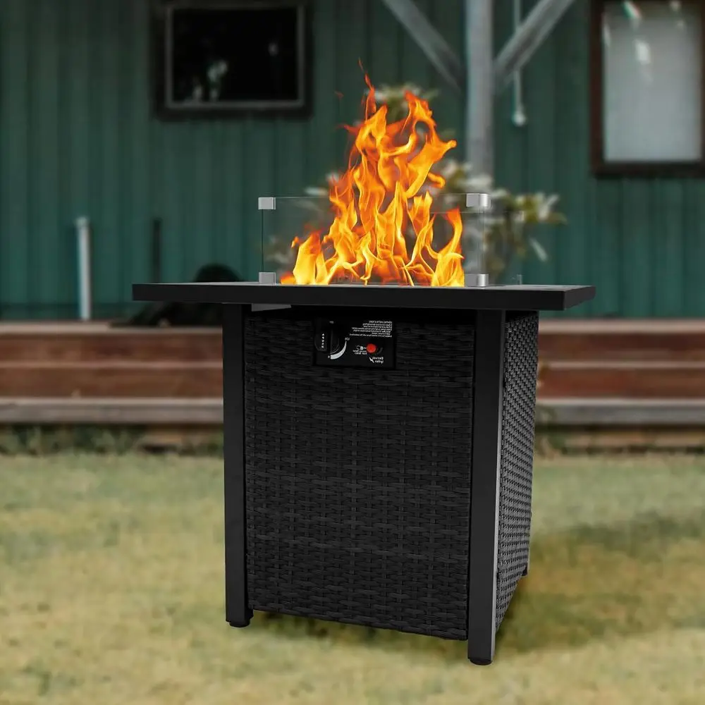 야외용 위커 가구 세트, 플러시 쿠션이 있는 라탄 섹셔 - Outdoor Furniture Fire Pit Set 리뷰 및 가격