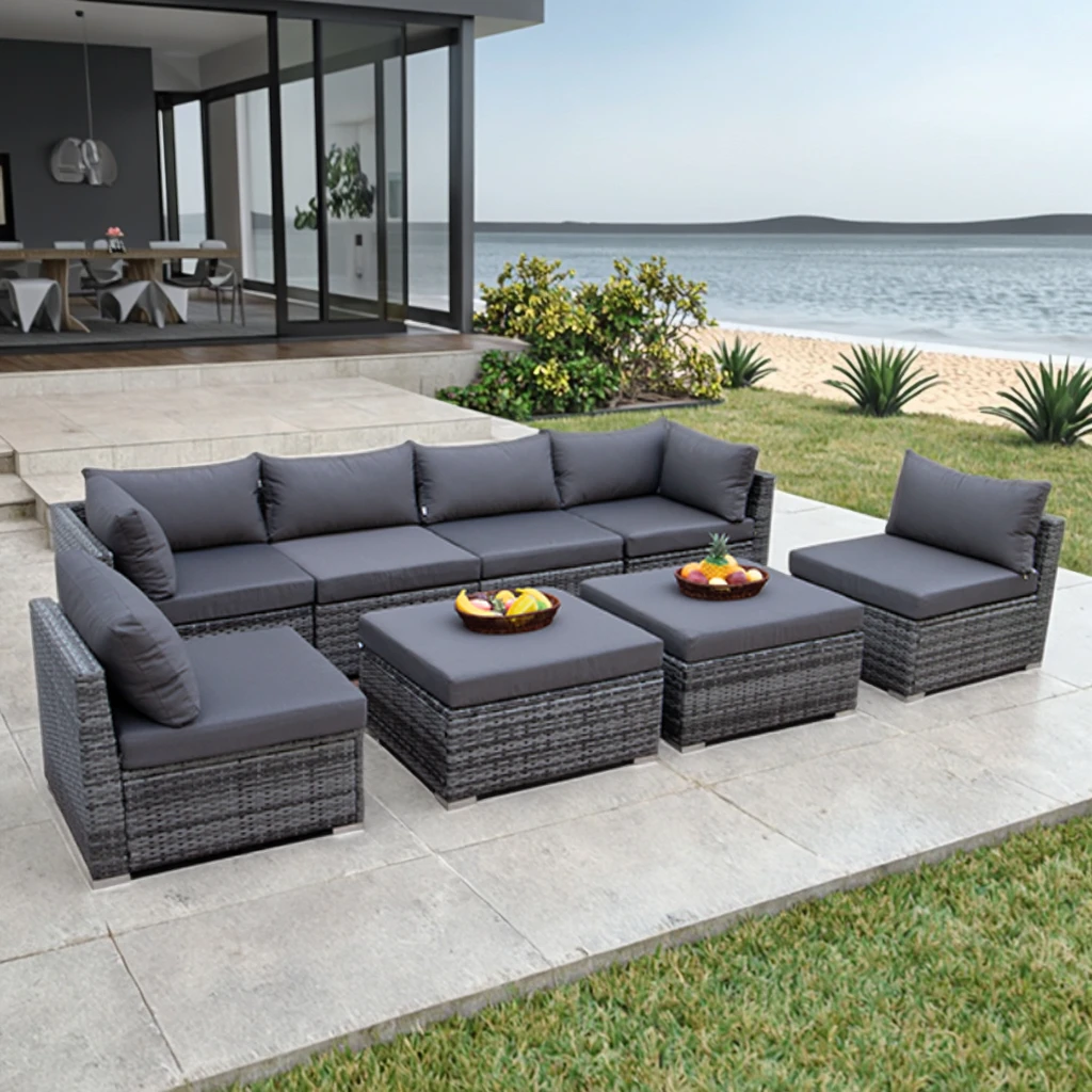 현대식 야외 가구 소파 파티오 가구 세트 PE 라탄 정 - Outdoor Furniture Fire Pit Set 리뷰 및 가격