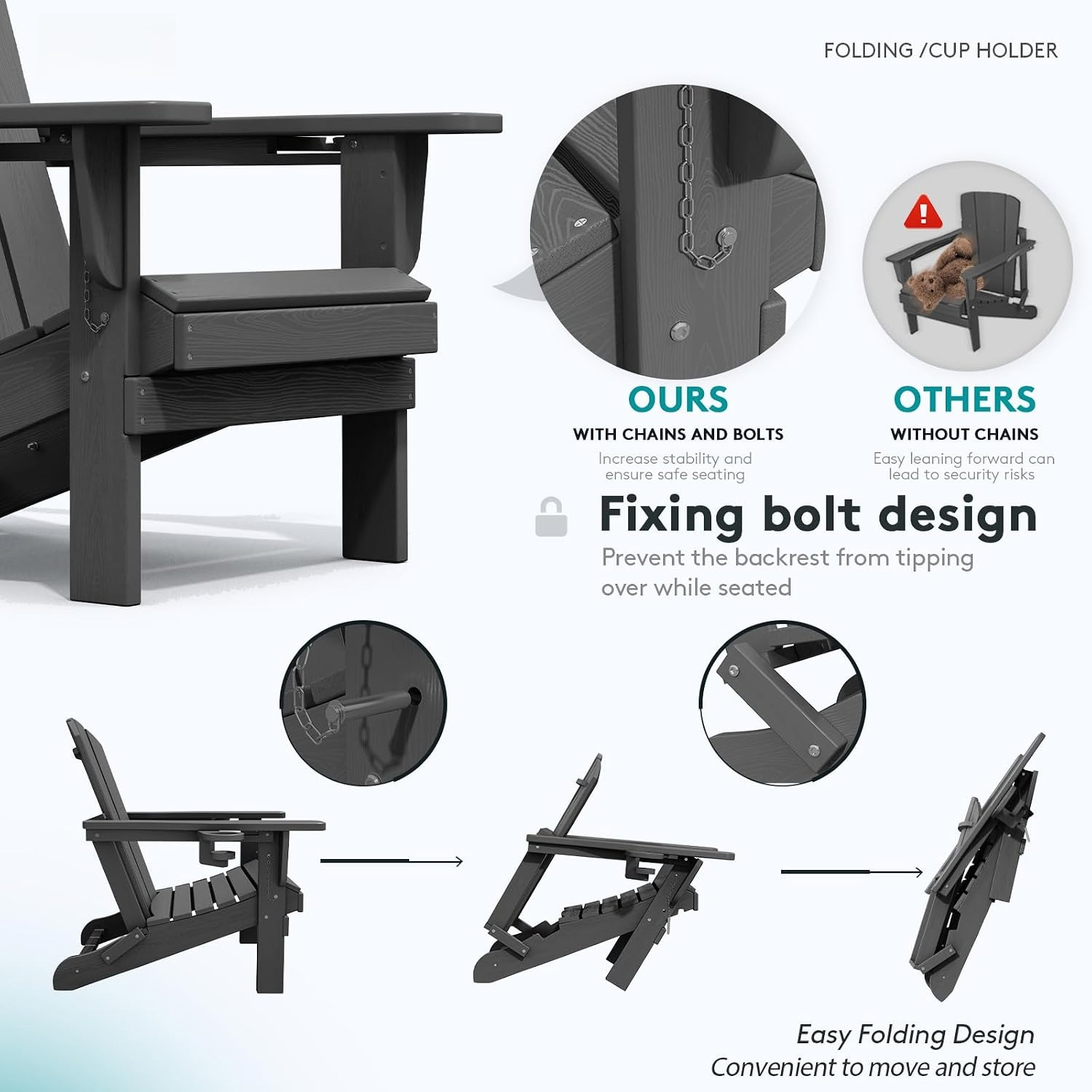 야외용 접이식 의자 2개 세트, 컵홀더가 있는 튼튼한  - Outdoor Furniture Fire Pit Set 리뷰 및 가격