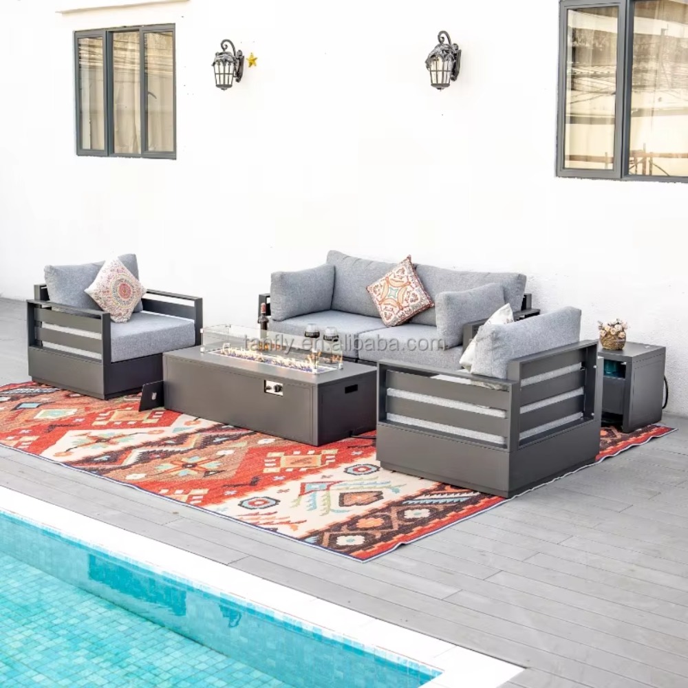 빌라 호텔 야외 가구 세트 모던 알루미늄 정원 가구 소 - Outdoor Furniture Fire Pit Set 리뷰 및 가격