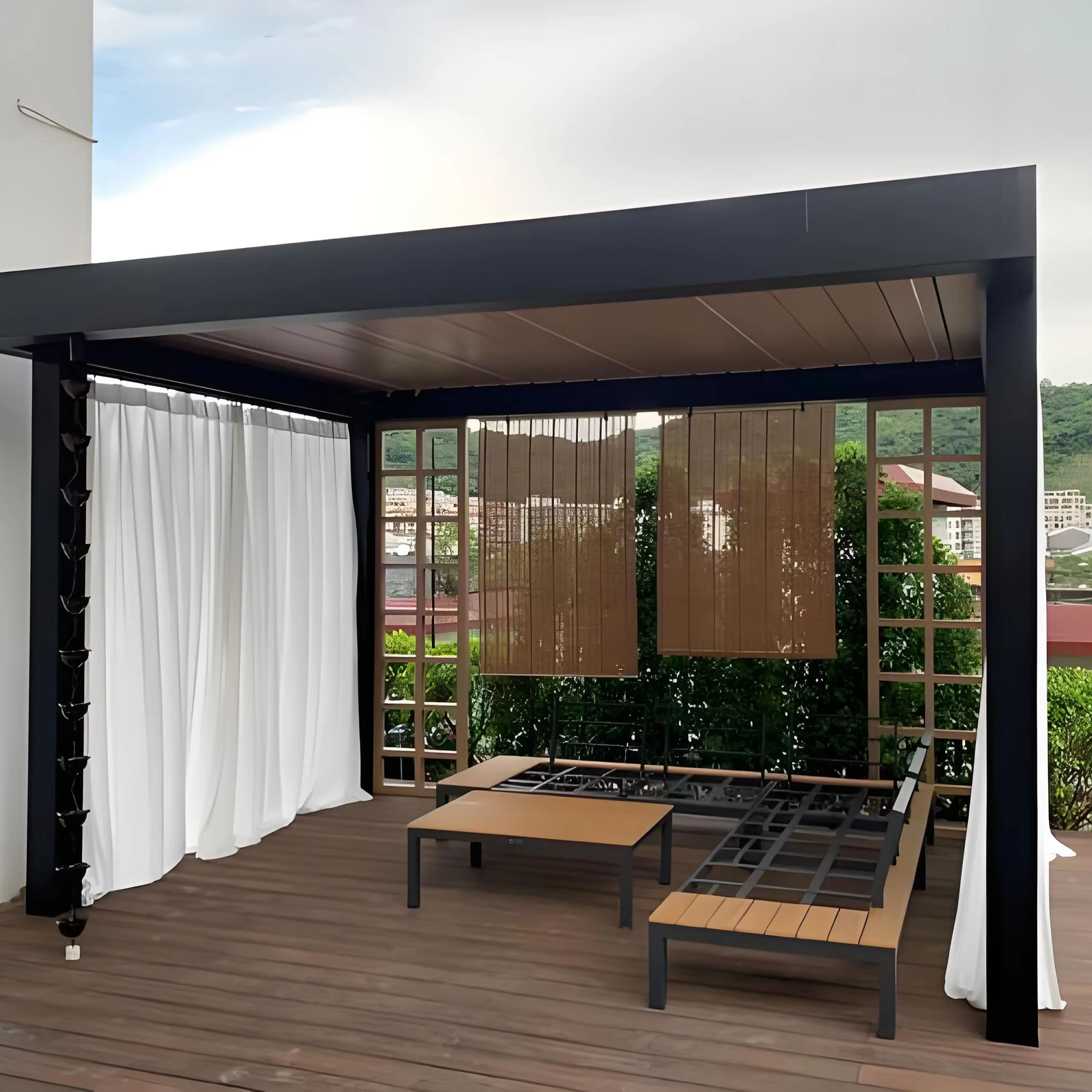 다양한 크기의 알루미늄 합금 직사각형 퍼걸라 레크리에이 - Outdoor Furniture Aluminium 리뷰 및 가격