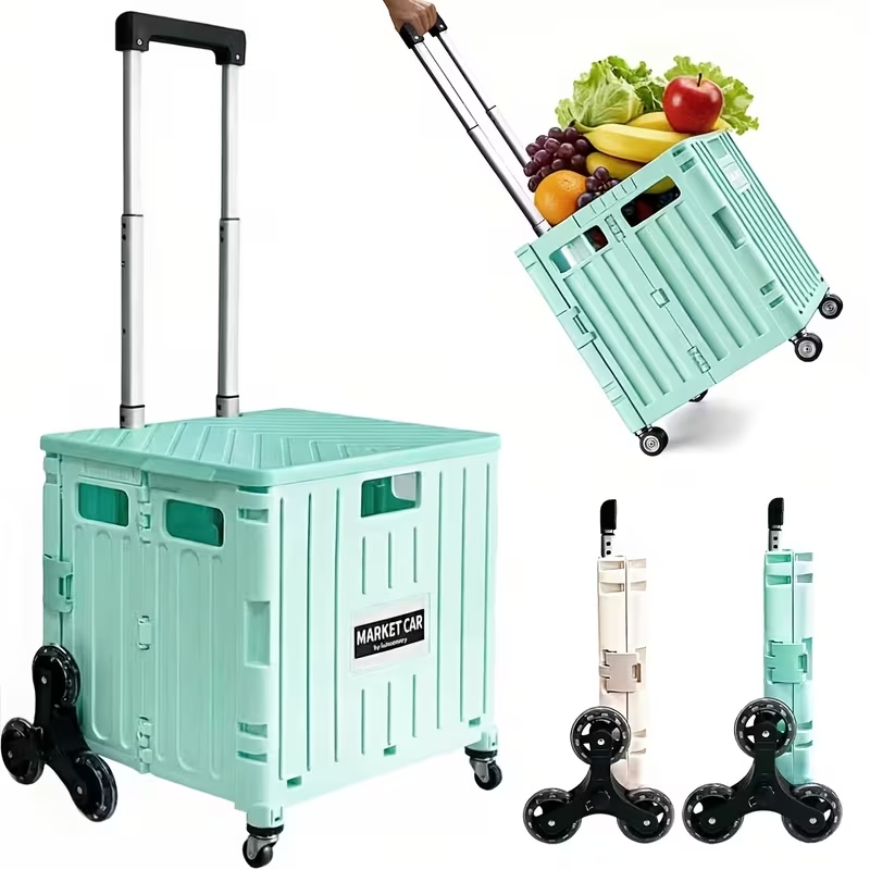 휴대용 쇼핑 트롤리, 뚜껑이 있는 사무용 접이식 경량  - Outdoor Furniture Shop 리뷰 및 가격