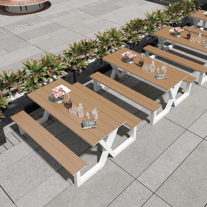 야외 일체형 파크 테이블 및 의자 세트 정원 마당 좌석 - Outdoor Furniture One Piece 리뷰 및 가격
