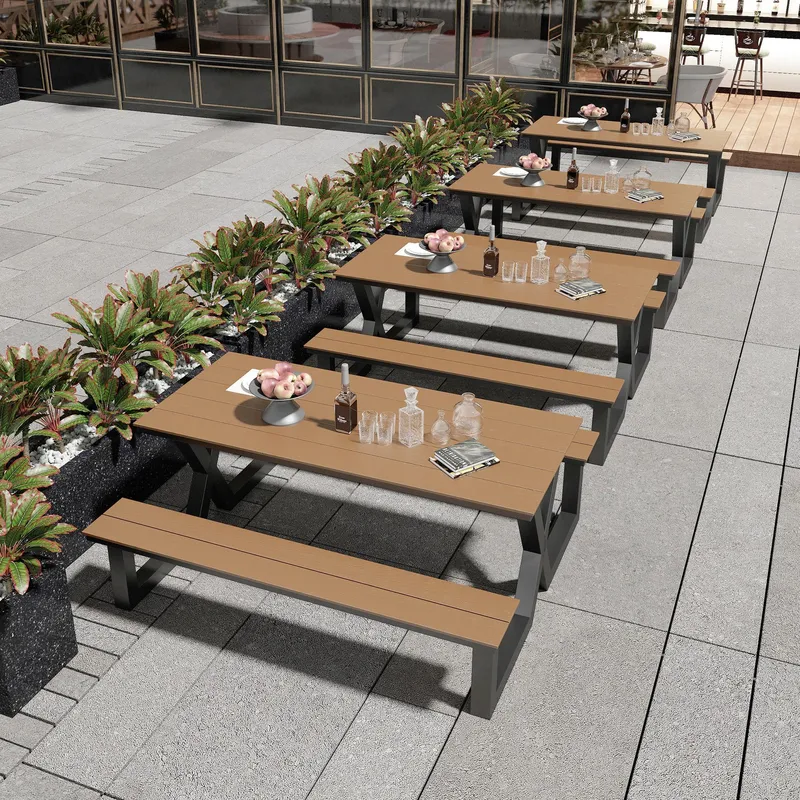 야외 일체형 파크 테이블 및 의자 세트 정원 마당 좌석 - Outdoor Furniture One Piece 리뷰 및 가격