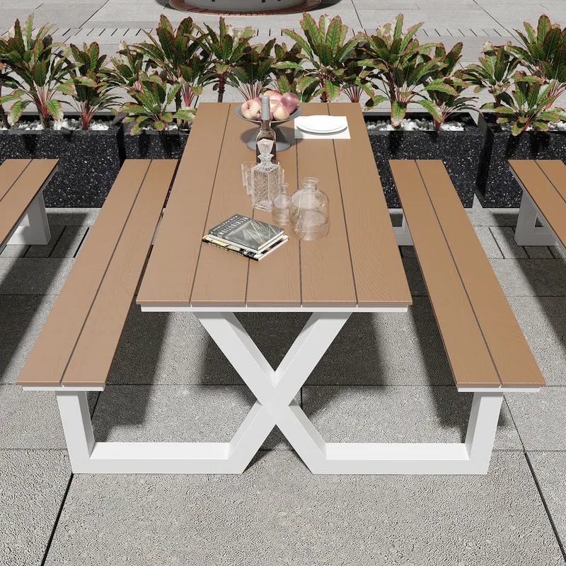 야외 일체형 파크 테이블 및 의자 세트 정원 마당 좌석 - Outdoor Furniture One Piece 리뷰 및 가격
