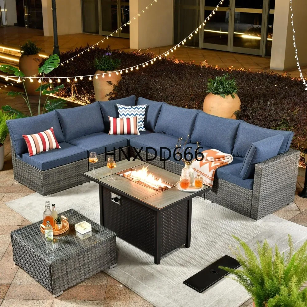 야외용 8피스 파티오 가구 세트 (화덕 테이블 포함), - Outdoor Furniture Fire Pit Set 리뷰 및 가격