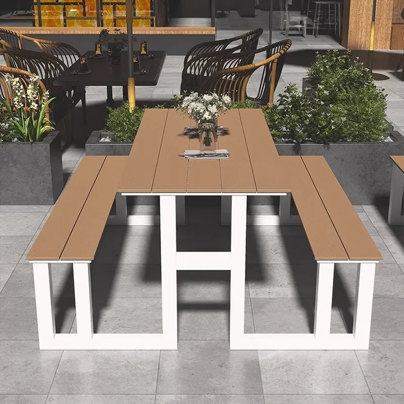 심플한 야외 단조 철제 테이블 및 의자 세트 일체형 정 - Outdoor Furniture One Piece 리뷰 및 가격