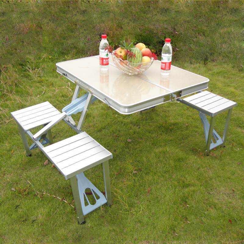 알루미늄 합금 일체형 접이식 테이블과 의자 야외 통합  - Outdoor Furniture One Piece 리뷰 및 가격