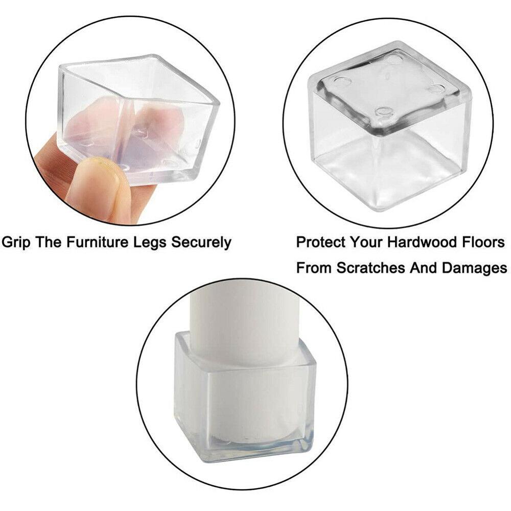정사각형/사각형 실리콘 의자 다리 캡 테이블 커버 피트 - Outdoor Furniture Leg Protectors 리뷰 및 가격